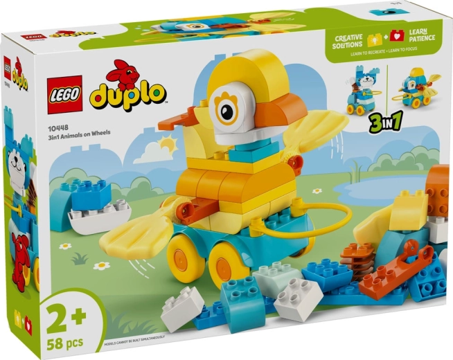 LEGO DUPLO 3 în 1 Animăluțe pe roți