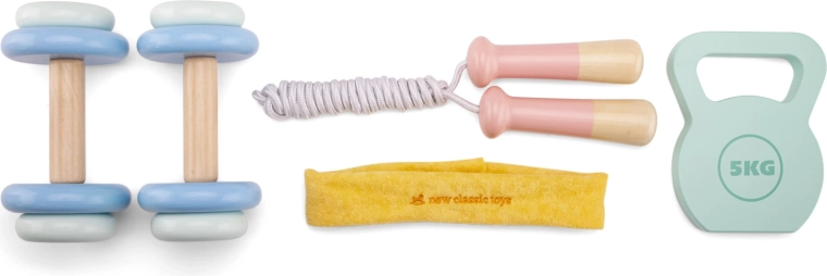 Set de fitness din lemn pentru copii