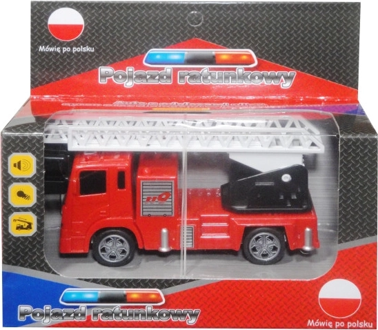 Mașină de salvare cu modul vocal în limba polonă și lumini