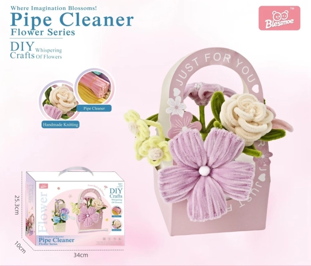 Set creativ DIY pentru realizarea unui buchet de flori pentru copii