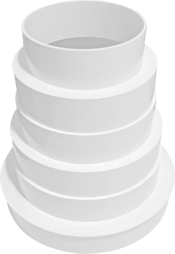 Reducție de ventilație din plastic RP 80–150 mm cu dimensiune suplimentară 110