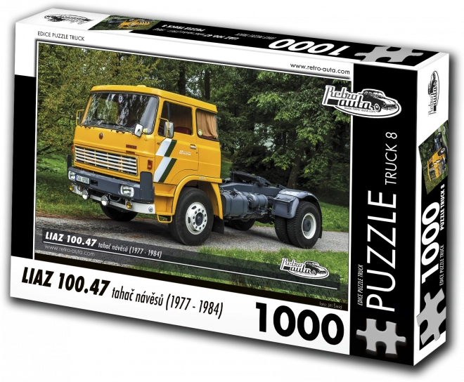 Puzzle Retro-mașini Truck LIAZ 100.47 cap tractor pentru semiremorci (1977–1984) – 1000 piese