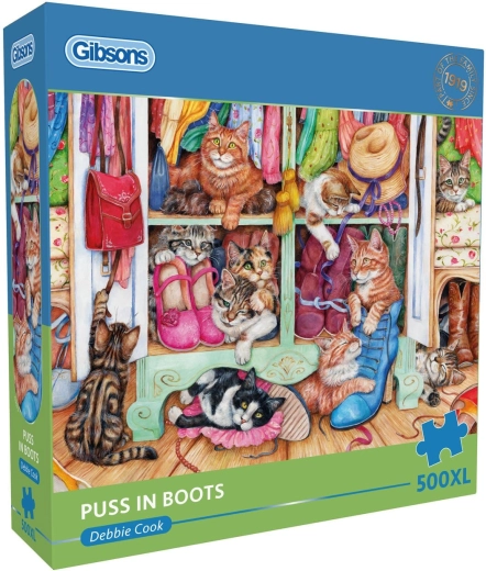 Puzzle Gibsons Pisici în cizme XL 500 piese