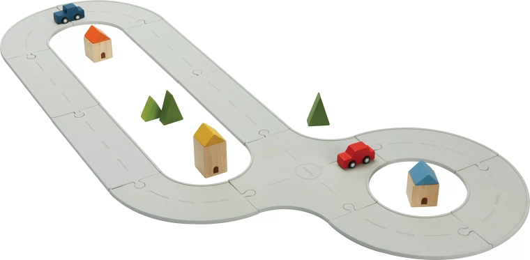 Pistă auto/feroviară din cauciuc PlanToys