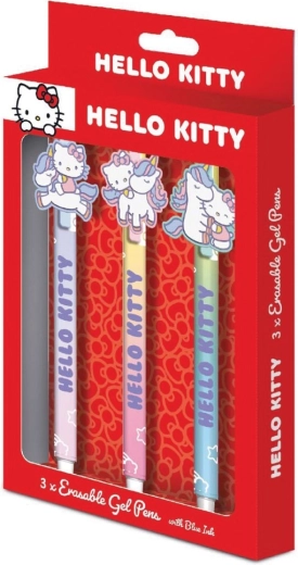 Hello Kitty set de pixuri cu gel ștergibile (3 buc.)
