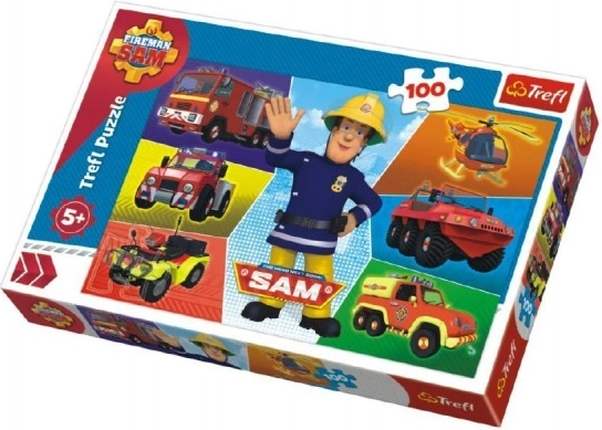 Puzzle 100 piese – Pompierul Sam: vehicule de salvare