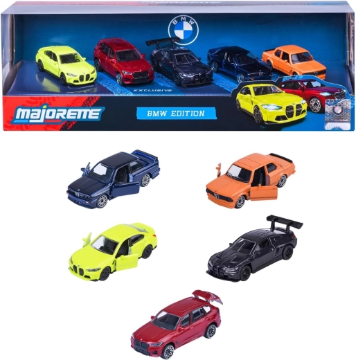 Set cadou Majorette BMW Edition cu 5 mașinuțe metalice