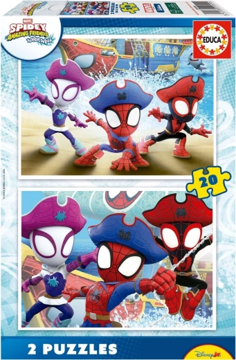 Educa puzzle Spidey și prietenii lui uimitori 2×20 piese