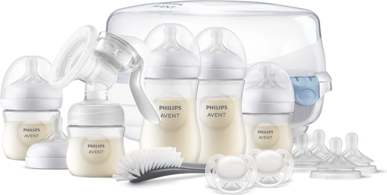 Philips Avent set pentru alăptare Natural Response cu pompă manuală și sterilizator pentru microunde