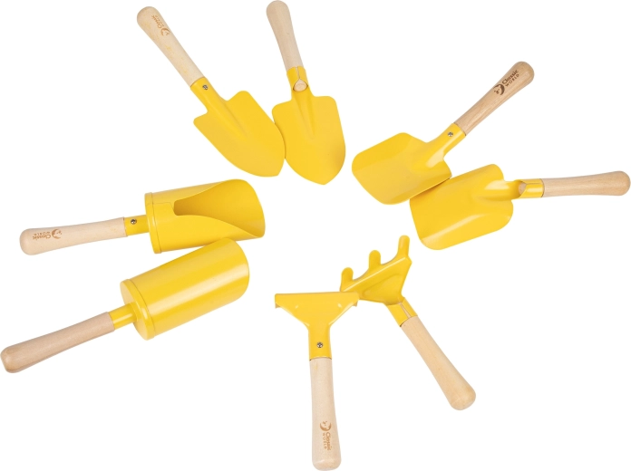 Classic World Edu set de unelte metalice pentru nisip și grădină pentru copii, 8 piese