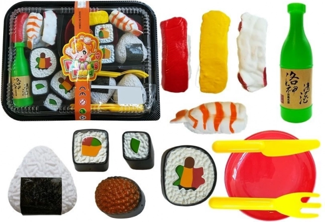 Set de sushi pentru copii cu tacâmuri și accesorii (27 piese)