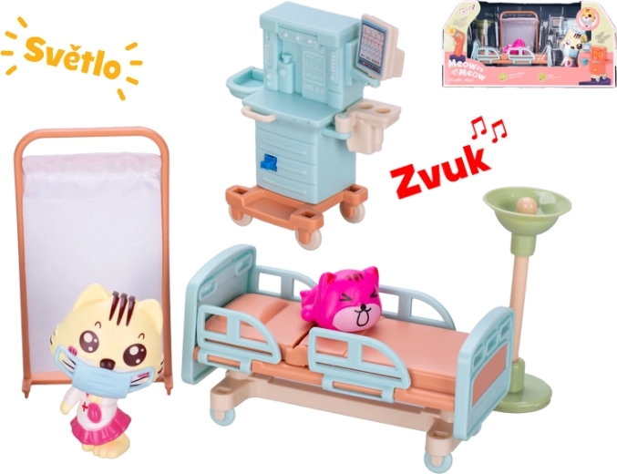 Set cabinet veterinar cu lumină și sunet, 6 piese