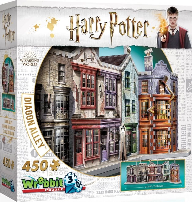 Wrebbit puzzle 3D Harry Potter: Ulița Diagon – 450 piese