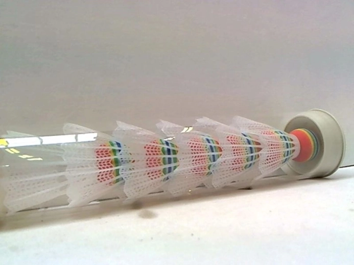 Fluturași colorați pentru badminton, 6 buc.