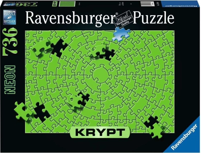 Puzzle RAVENSBURGER KRYPT verde neon, 736 piese