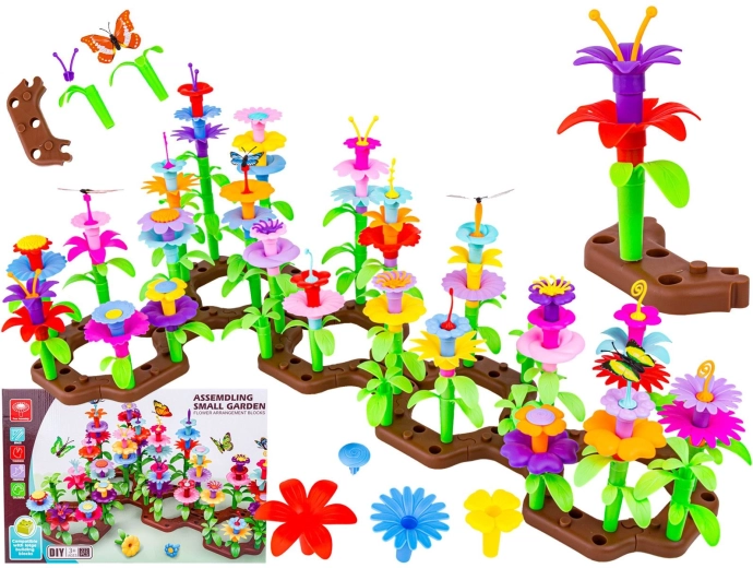 Set de construcție Grădină cu flori – 222 de piese