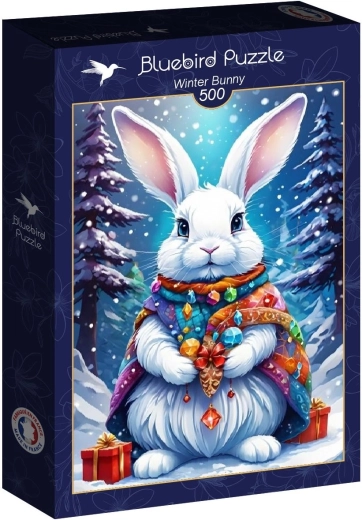 Puzzle Bluebird Iepuraș de iarnă 500 de piese