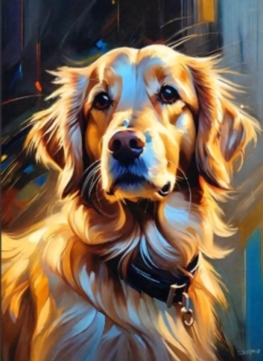Pictură cu diamante – portret de Labrador Retriever 30 × 40 cm