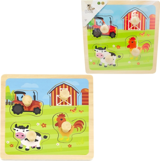 Puzzle din lemn fermă BABU
