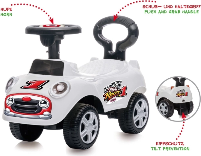 JAMARA Mini Racer, vehicul fără pedale și premergător 2 în 1, alb