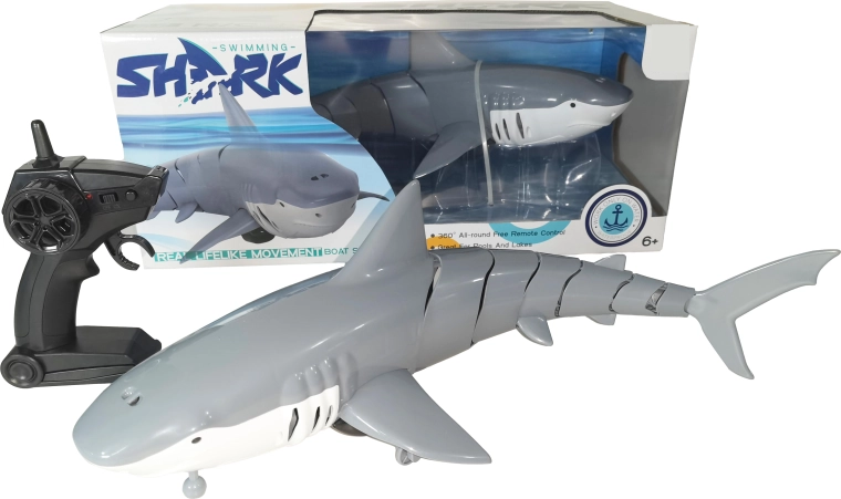 Rechin R/C cu telecomandă 1:10 „Swimming Shark” 2,4 GHz
