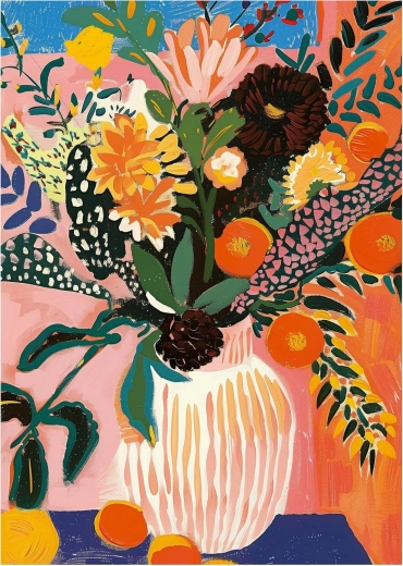 Puzzle Bohemian Flower 500 de piese cu adeziv