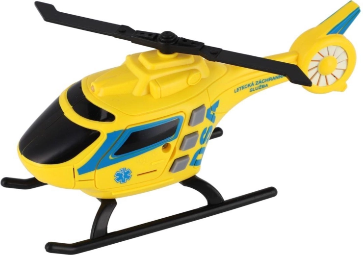 Elicopter al serviciului de salvare aeriană DSA cu lumini și sunete