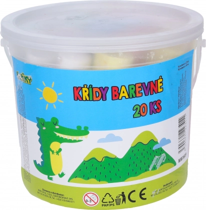 Crete de trotuar rotunde – 20 bucăți în găleată