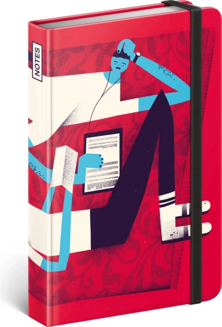 Caiet dictando cu coperți rigide 11 × 16 cm Dominik Miklušák – roșu