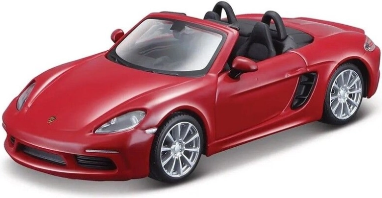 Bburago Porsche 718 Boxster roșu închis 1:32