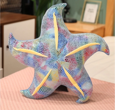 Stea de mare pluș albastră, pernă 20 cm
