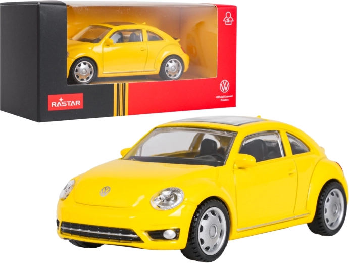 Model metalic Volkswagen Beetle RASTAR galben 1:43