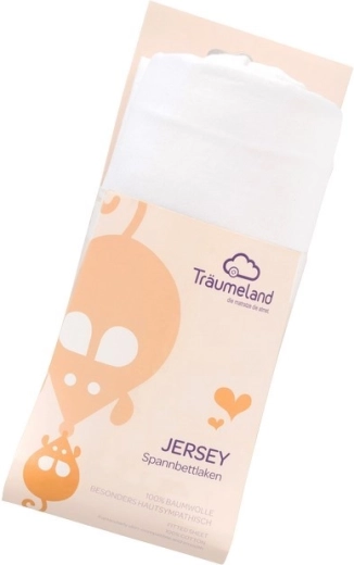 Träumeland cearșaf jersey cu elastic 40 × 90 cm alb