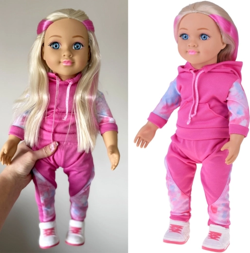 Păpușă sportivă May May Girl în trening cu melodie, 48 cm