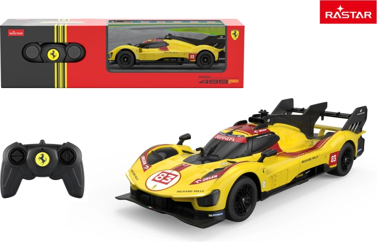 Mașină RC Rastar Ferrari 499P galbenă 1:24 - 1 bucată