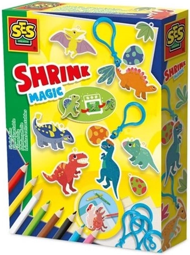 SES Creative folie termocontractabilă – brelocuri cu dinozauri