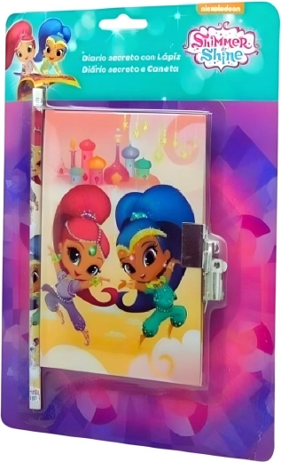Set de jurnal cu lacăt și creion Shimmer and Shine - 1 bucată