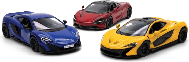 Model metalic McLaren cu propulsie prin tragere înapoi