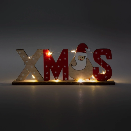 Decorațiune LED de Crăciun pentru raft, Moș Nicolae