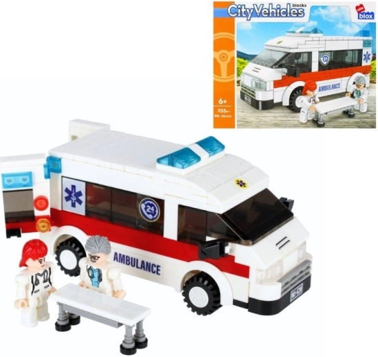 Alleblox City ambulanță – set de construcție 255 piese cu figurine