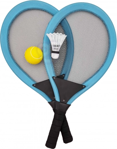 set sportiv pentru copii cu rachete de tenis și badminton Woopie
