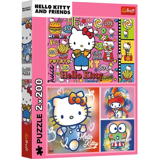 Puzzle 2x200 Hello Kitty și prietenii