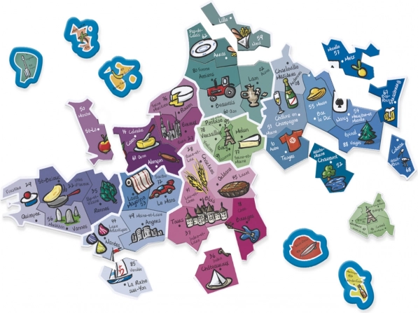 Hartă magnetică Jeujura a Franței