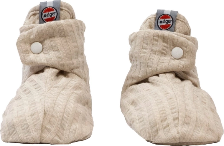LODGER botoșei din bumbac Slipper Seersucker birch 3–6 luni