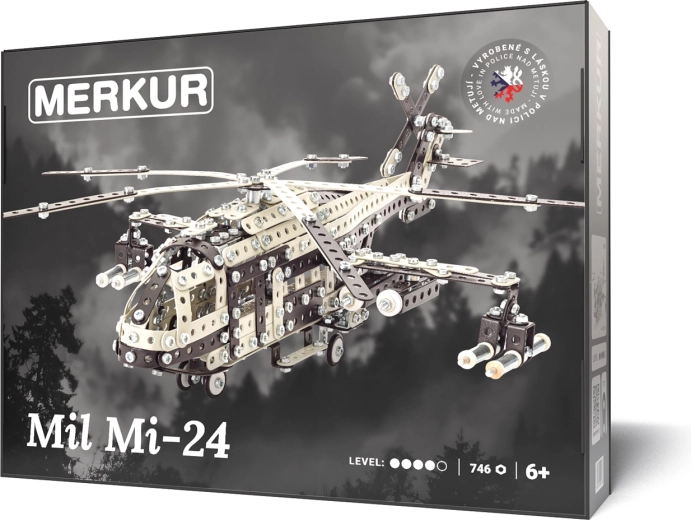 Merkur set de construcție elicopter MIL MI-24, 746 piese