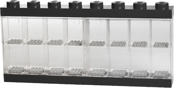 Vitrină de colecție pentru 16 minifigurine LEGO – neagră