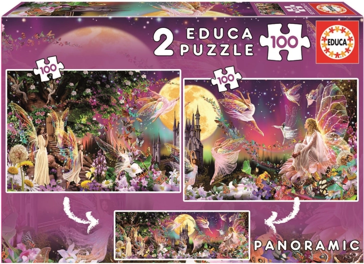 Puzzle Panorama Zâne de basm 2x100 piese