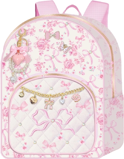 Rucsac deluxe pajiște florală roz
