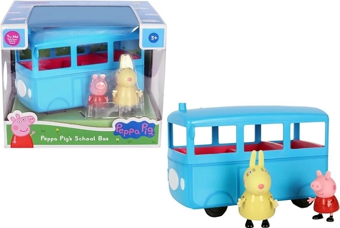 Peppa Pig autobuz școlar cu sunete, cu 2 figurine
