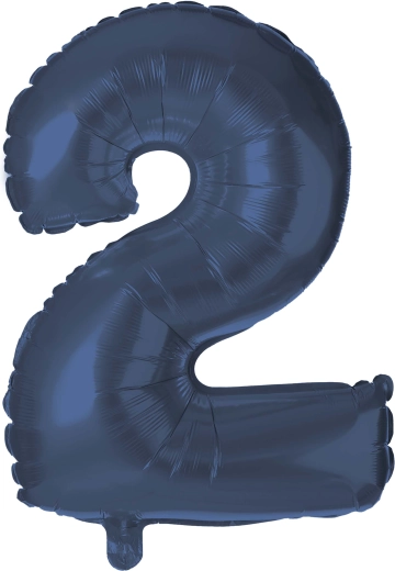 Balon din folie TORO cifră 2, 30 cm, albastru